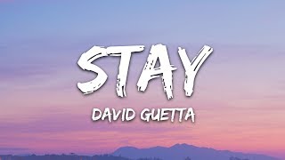 David Guetta feat Raye  Stay Lyrics Dont Go Away [upl. by Ysset]