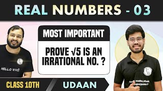 Real Numbers 03  How to Prove Irrational Number  Coprime integers  Class 10  NCERT  Udaan [upl. by Rima]