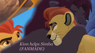 Kion helps Simba  The Lion KingThe Lion Guard FANMADE [upl. by Jola]