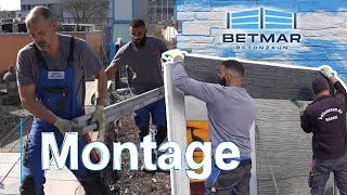 BETONZAUN MONTAGE selbst bauen [upl. by Yrelle]