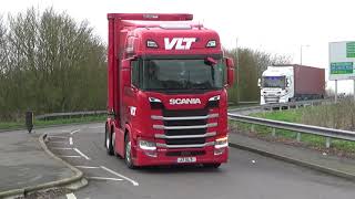 Bumper Truckspotting Video 45min of action from Rothwell A14 [upl. by Morrell189]