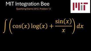 MIT 2012 Integration Bee Qualifying Exams Problem 12 [upl. by Atnoved]