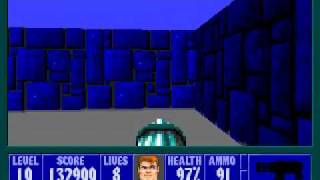 Wolfenstein 3D  Episode 2  Level 10Secret Level [upl. by Ramilahs]