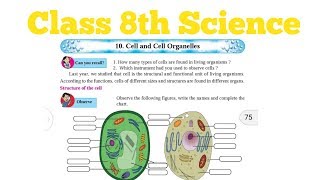 Part 1 Class 8th Science  cell and cell organelles [upl. by Cardew]