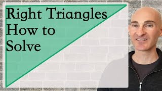 Trigonometry How to Solve Right Triangles [upl. by Turino371]