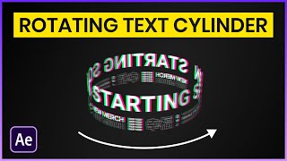 EASY Rotating Text Cylinder  After Effects Tutorial 2021 [upl. by Anaujd]