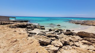 2024 Beach Walk Playa de Migjorn Formentera Island in Spain [upl. by Anselmo729]