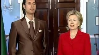 Mutassim Gaddafi meets Hillary Clinton at Washington [upl. by Theurer655]