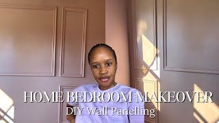 Tutorial DIY Wall Panelling  Home Bedroom Makeover Pt 2 [upl. by Hteik]