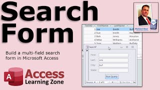 Microsoft Access MultiField Search Form [upl. by Aleak]