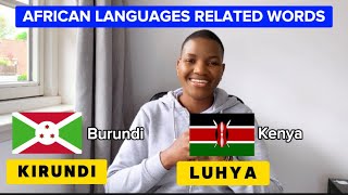 Similar Words in Kirundi of Burundi and Luhya of Kenya [upl. by Leur]