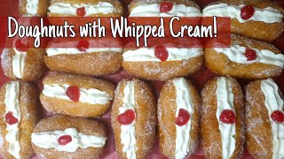 Cream Doughnuts Recipe  Homemade Fresh Cream Doughnuts Recipe by Tasty Meals and Treats [upl. by Edijabab]