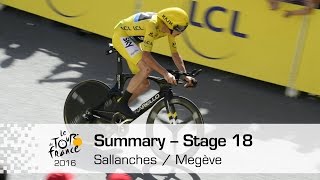 Summary  Stage 18 Sallanches  Megève  Tour de France 2016 [upl. by Skier627]