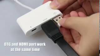 iPhone HDMI OTG USB for Lightning Digital Adapter support iOS 1331 [upl. by Yhtomot862]