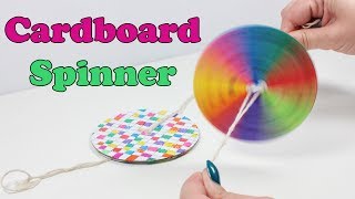 Cardboard Spinner DIY  Summer Kids Crafts [upl. by Attah]