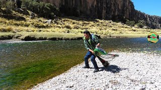 Impresionante PESCA DE TRUCHAS EN RÃO  Pescando Truchas con Atarraya [upl. by Lindsley]