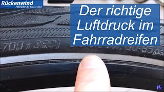 Der richtige Luftdruck in Deinem Fahrradreifen [upl. by Sellers]