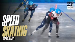 RELIVE  Speed Skating Mixed Relay  Gangwon2024 [upl. by Bonnell]