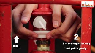 How to change regulator on an Indane LPG cylinder [upl. by Saerdna746]