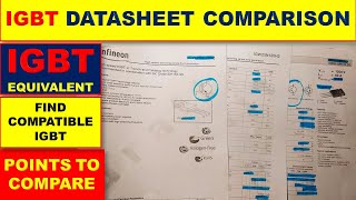 504 IGBT Datasheet Comparison  How To Select IGBT Equivalent  Substitute  Replacement [upl. by Ytima]