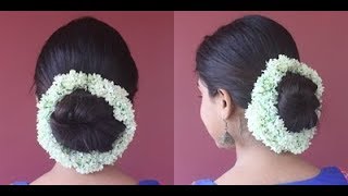 Juda Hairstyle With Jasmine GarlandHairstyle TutorialBeautyBook [upl. by Walt]