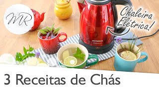 3 Receitas de Chás  Chaleira Elétrica Mondial  Maurício Rodrigues [upl. by Ellingston]