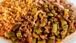 Carne Molida con Nopalitos  Ground Beef and Cactus ❤️ [upl. by Bez503]