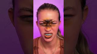 TIGER MAKEUP HACK⁉️ it hurts lol [upl. by Yurt]