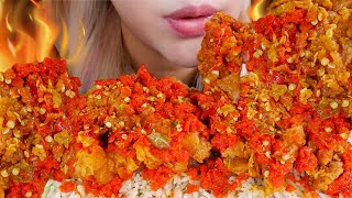 ASMR 🍗💥AYAM GEPREK BENSU NASI DAUN JERUK 🤩 SPICY CRUSHED FRIED CHICKEN LIME LEAVES RICE [upl. by Eydnarb]