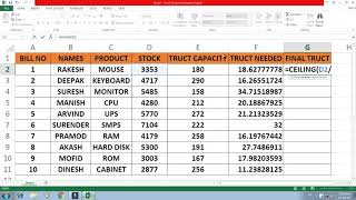 CEILING Functions in Advance excel Very Important Formula Amazing Ceiling Functions by TCC [upl. by Gefell]