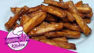 CAMOTE CUE STRIPS  CAMOTE CUE FRIES  SWEET POTATO with Caramelized Brown Sugar [upl. by Papke]