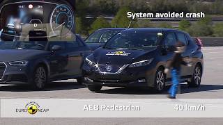 Euro NCAP Crash Test of Nissan LEAF 2018 [upl. by Akinor903]