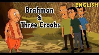 Brahman and the Three Crooks  Panchatantra English Moral Stories For Kids  Maha Cartoon TV English [upl. by Kylila259]