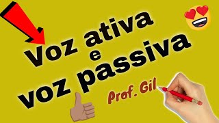 Voz ativa e voz passiva [upl. by Aynam]