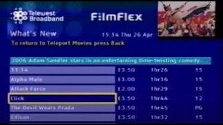 Telewest Broadband  Filmflex Thursday 26th April 2007 [upl. by Aikemet122]