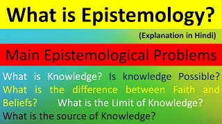 Epistemology  Meaning and Problems of Epistemology  Philosophy Simplified [upl. by Elberfeld769]