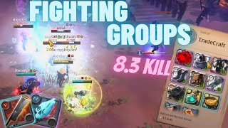 Fighting 4v17 amp full 83 kill Albion online Smallscale PvP [upl. by Korff219]