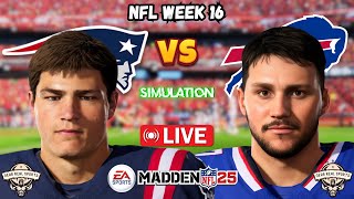 PATRIOTS vs BILLS  NFL WEEK 16  MADDEN 25 PREDICTIONS [upl. by Anifad124]