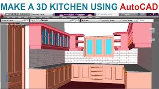 Modeling a Kitchen using AutoCAD  PART1 [upl. by Anomis]