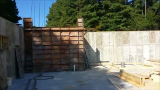 Pouring a totally concrete enclosed safe room [upl. by Yesiad]