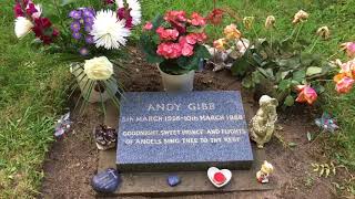 Andy Gibb memorial stone at St Mary’s Thame 2018 [upl. by Zampino]