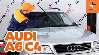 Cómo cambiar escobillas del limpiaparabrisas delantero Audi A6  Instrucción HD [upl. by Yrrab1]