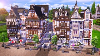 DOWNTOWN WINDENBURG  THE SIMS 4  Speed Build NO CC [upl. by Shipp]