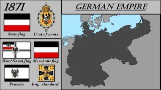 PrussiaGermany History with Map and Flags [upl. by Eadrahs111]