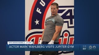 Mark Wahlberg stops by for funky workout at F45 Training in Jupiter [upl. by Rosel]