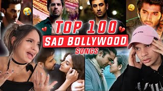 MY heart💔 Waleska amp Efra react TOP 100 Sad Bollwood Songs [upl. by Ahsik]