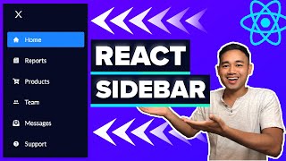 React Sidebar Navigation Menu Tutorial  Beginner React JS Project Using Hooks amp Router [upl. by Obmar]