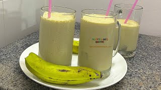 2 INGREDIENTS ONLY  HOW TO PREPARE BANANA SMOOTHIE  BANANA MILKSHAKE  BANANA JUICE RECIPE [upl. by Anilok239]