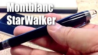 Montblanc StarWalker Resin Fineliner Midnight Black Pen Writing Instrument 105656 review [upl. by Bred]