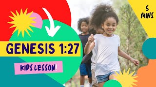 Kids Bible Devotional  Created in Gods Image  Genesis 127 [upl. by Secilu]